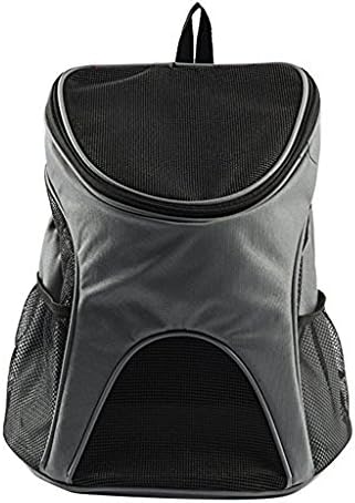 Skyfall Dog Backpack pet Carrier Mesh Pup Pack Soft-sided Outdoor Travel pet Backpack (Grey)