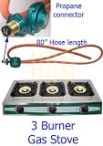 Portable Trio 3 Burner Propane Gas Stove