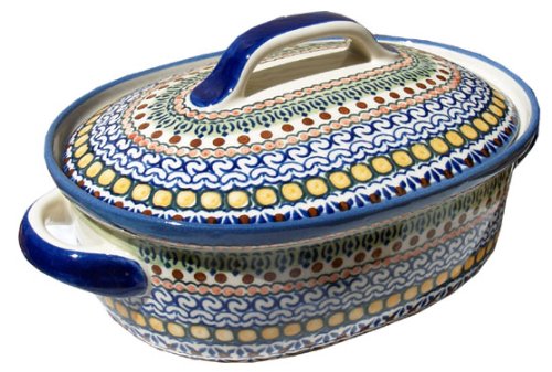 Polish Pottery Oval Casserole Lid 237-A4