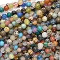 Gemstone Bead Mix 4mm Round Beads /16 Inch Strand