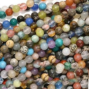 Gemstone-Bead-Mix-4mm-Round-Beads-16-Inch-Strand