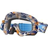 Oakley MX XS O Frame Digi-Slashed Youth Dirt Off-Road/Dirt Bike Motorcycle Goggles Eyewear - Color: Navy/Orange/Clear, Size: One Size Fits All