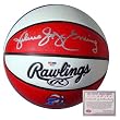 Julius Erving Philadelphia 76ers Hand Signed Rawlings ABA Basketball