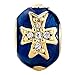 Pugster Sapphire Blue Drip Gum Celtic Cross Crystal Faberge Egg Bead Fits Pandora Charm Bracelet