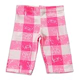 So Nikki - Girls Plaid Bike Short, Hot Pink, White