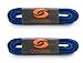 OrthoStep Waxed Very Thin Dress Round Royal Blue 30 inch Shoelaces 2 Pair Pack