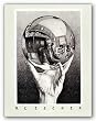 Hand with Reflecting Sphere (Globe) by M.C. Escher 14"x11" Art Print Poster