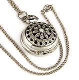 Neuve Montre Pendentif Femme Quartz Argente Elegant