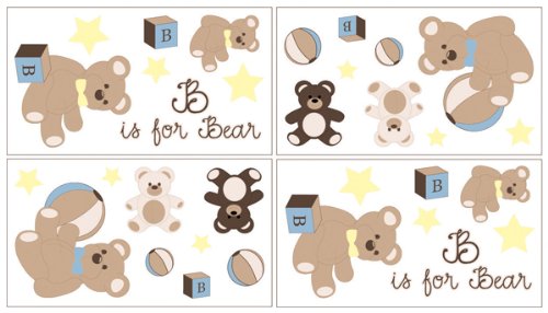 Teddy bear chocolate wall decal stickers by sweet jojo …