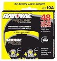 Rayovac Proline Advanced Size 10 Hearing Aid Batteries (48 Pack)