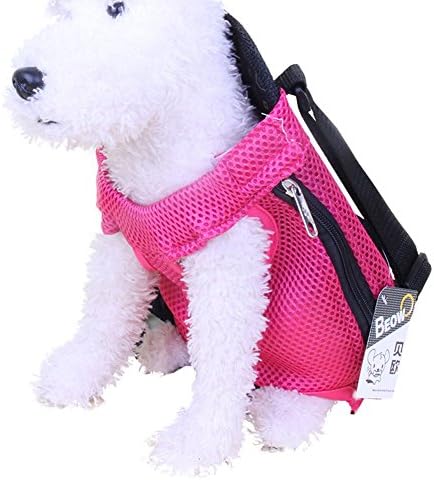 Daisy1993 Breathable Front & Back Dog Cat Carrier Legs Out, Outdoor Pet Carrier Backpack for Small Puppy Dogs, Hands Free, Lightweight and Safety (Medium, Rose Red)