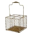 Cheap Deals on Wired Metal Wine Bottle Holder / Basket 8"x6.5"