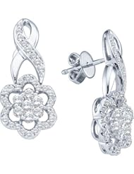 0.99CTW ROUND DIAMOND LADIES FASHION EARRING