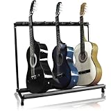 Musicians Supply 7 Multi Guitar Bass Folding Stand Stage 7 Holder Rack Guitar Stand