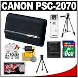 Canon PowerShot PSC-2070 Deluxe Soft Compact Digital Camera Case (Black) wi ....