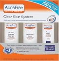 AcneFree Clear Skin System, 3-Step Kit (Purifying Cleanser, Renewing Toner, Repair Lotion)
