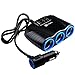 FICBOX® 3-Socket Cigarette Lighter Power Adapter DC Outlet Splitter 3.1A 3-Port USB Car Charger for iPhone6s/6/6 Plus,iPad, Samsung Galaxy S6/S6 Edge ect
