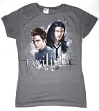 Twilight Saga New Moon Edward and Jacob Junior Grey T-shirt