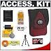 Tamrac 5680 Ultra-Thin Camera Bag (Red) + Accessory Kit for Nikon Coolpix, Canon PowerShot, Pentax Optio, Olympus Stylus, Fuji FinePix, Kodak EasyShare, Casio Exilim, Panasonic Lumix, Samsung and Sony Cyber-Shot Digital Cameras