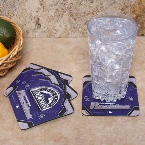 Colorado Rockies 4-Pack Sublimated Logo Neoprene Coaster Set