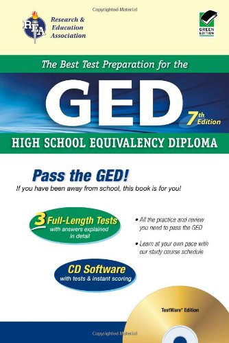 GED w/ CD-ROM (REA) (Test Preps)
