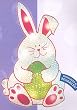 17" Lighted Shimmering Easter Bunny Window Silhouette Decoration