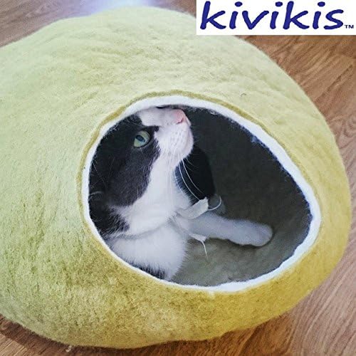 Cat Bed, House, Cave, Igloo, Kivikis - Birch Green Medium