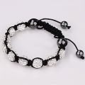 Silver Unisex Shamballa Bracelet Crystal Disco Ball Friendship Bead Swarovski Crystals Beads Bracelets