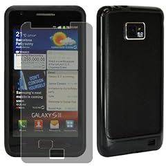 Bumper in Schwarz f�r Samsung S2 I9100 / I-9100/ I 9100 + Displayschutzfolie