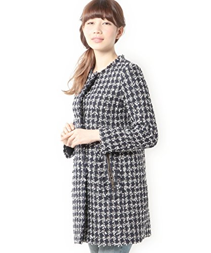 (ジュエルチェンジズ) Jewel Changes JCT C/N ツイード フリンジ ノーカラー コート / スプリングコート