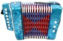 DeRosa Childrens Blue 7 Key Toy Accordion Squeeze Box