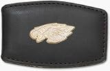 Philadelphia Eagles 1/2 Gold Plated Eagle Head on Brown Leather Money Clip