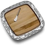 Wilton Armetale Chili Pepper Medium Square Tray with Cheese Board and Spreader