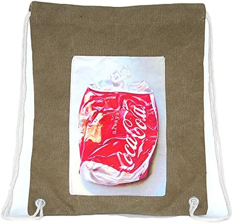 Cloudy Arch Canvas Printed Drawstring Backpack School Shopping Outdoor Bags