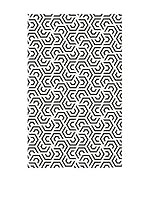 Huella deco Alfombra de Vinilo (Negro/Blanco)