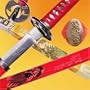 23" Black Machete Straight Heavy Blade Sword & Sheath
