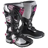 Fox Racing Comp 5 Women's Off-Road Motorcycle Boots - Color: Black/Pink, Size: 9