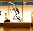 Vinyl Wall Art Decal Sticker Japanese Geisha 20x32 Asian Decor