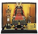 五月人形 鎧飾り 久月監製 鈴木利光作 本金箔押 正絹朱糸縅総裏白檀8号大鎧