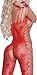 The Victory of Cupid Womens Rose Lingerie Crotchless Bodysuits Suspender Bodystocking