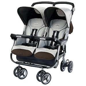 Peg-Perego 2011 Aria Twin Stroller Java