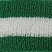 Striped Cotton Terry Cloth Moisture Wicking Head Band (Kelly Green/White)