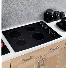 GE: 30'' Smoothtop Electric Cooktop with 4 Radiant Elements, Dishwasher Safe Knobs, Frameless Design