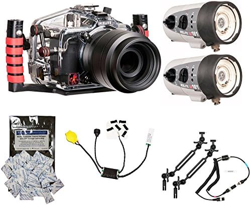 6D Canon Underwater Camera Housing 6871.06 w/ Dual DS-161 Strobes Package by Ikelite w/ Free Leak Sensor & Moisture Absorbers