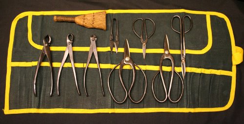bonsai tool kit 9 pieces (170mm)  toolroll 