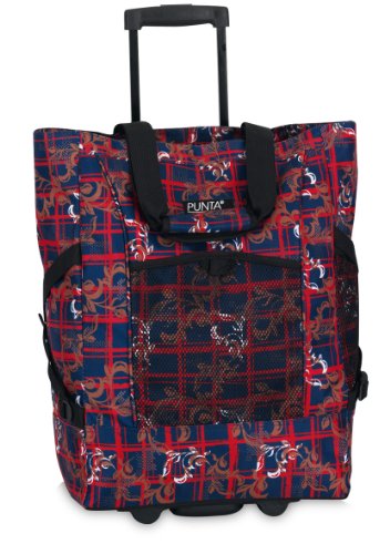 PUNTA Einkaufstrolley, royalblau/feuerrot, 36 x 50 x 20 cm, 10013-0502