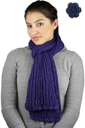 Handmade Ultra Soft Scarf - Open Knit in Purple Delight with Crocheted Border (One-of-a-kind)
