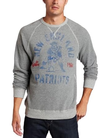NFL New England Patriots Heather Vintage French Terry Raglan Men's