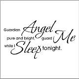 GUARDIAN ANGEL....WALL QUOTES WORDS SAYINGS LETTERING DECALS, SOFT PINK