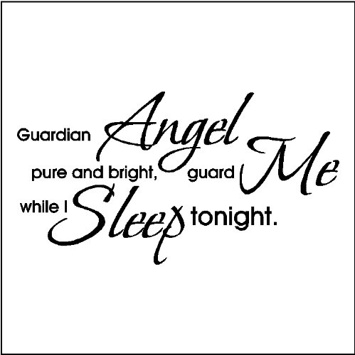 GUARDIAN ANGEL....WALL QUOTES WORDS SAYINGS LETTERING DECALS, SOFT PINK